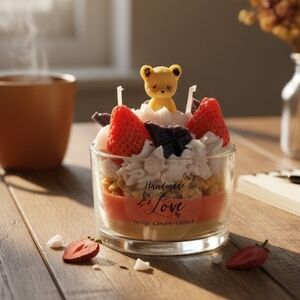 Handmade Candle I Love You Beary Much Soy Wax Candle Valentines Day Gifts